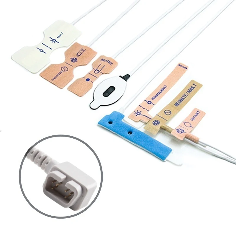 Disposable SpO2 Sensor 6 Pin for CSI I0114 Series 0.9M with 6 pin male connector manufactured by Trumor Ltd