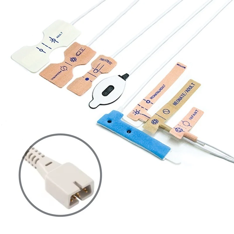 Disposable SpO2 Sensor 7 Pin for Datex I1167 Series 0.9M with 7 pin male connector manufactured by Trumor Ltd