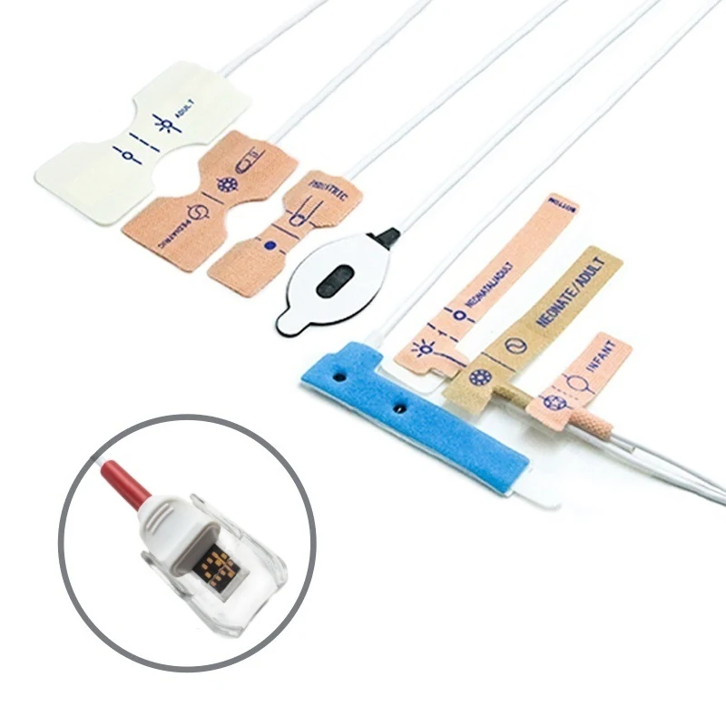 Disposable SpO2 Sensor 8 Pin for Masimo RD Set I3166 Series 0.9M with 8 pin male connector manufactured by Trumor Ltd