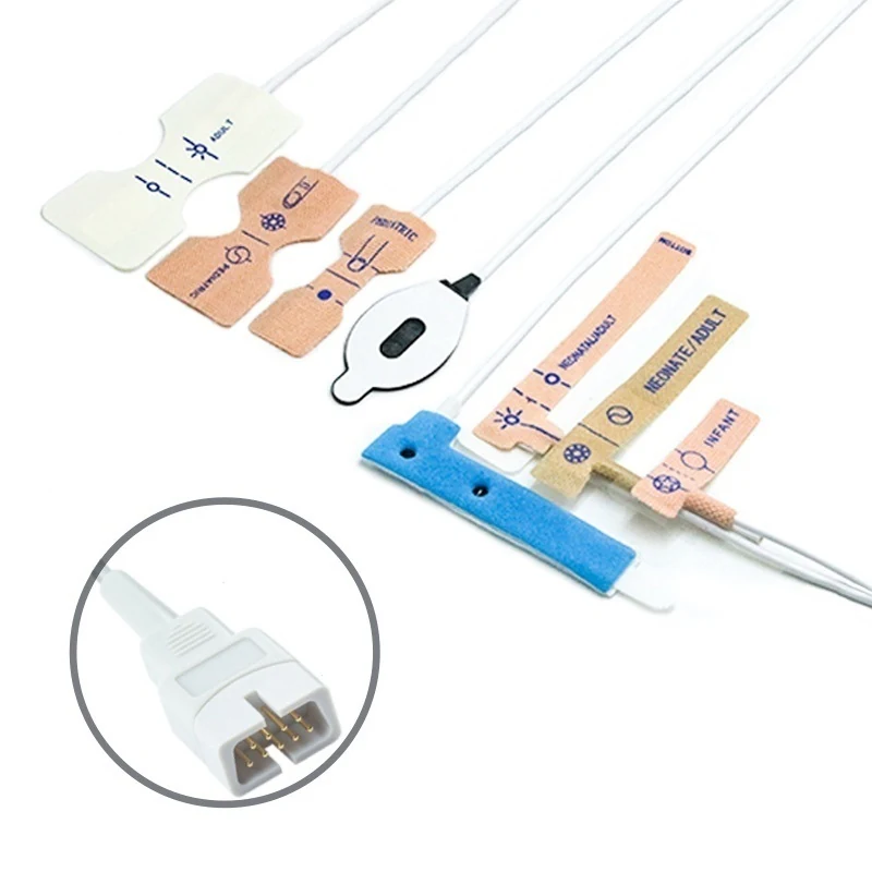 Disposable SpO2 Sensor 9 Pin for Biolight I0250 Series 0.9M with 9 pin male connector manufactured by Trumor Ltd