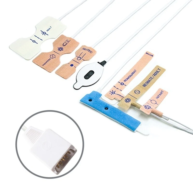 Disposable SpO2 Sensor 9 Pin for Datascope I1166 Series 0.9M with 9 pin male connector manufactured by Trumor Ltd