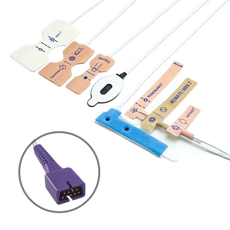 Disposable SpO2 Sensor 9 Pin for Nellcor DS-100A I0144 Series 0.9M with 9 pin male connector manufactured by Trumor Ltd