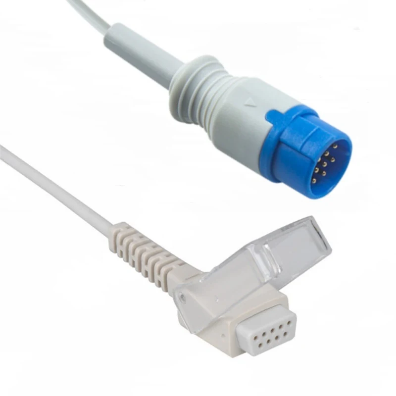 SpO2 Adapter Cable 12 Pin for Biolight N0214 2.4M with 12 pin male connector manufactured by Trumor Ltd