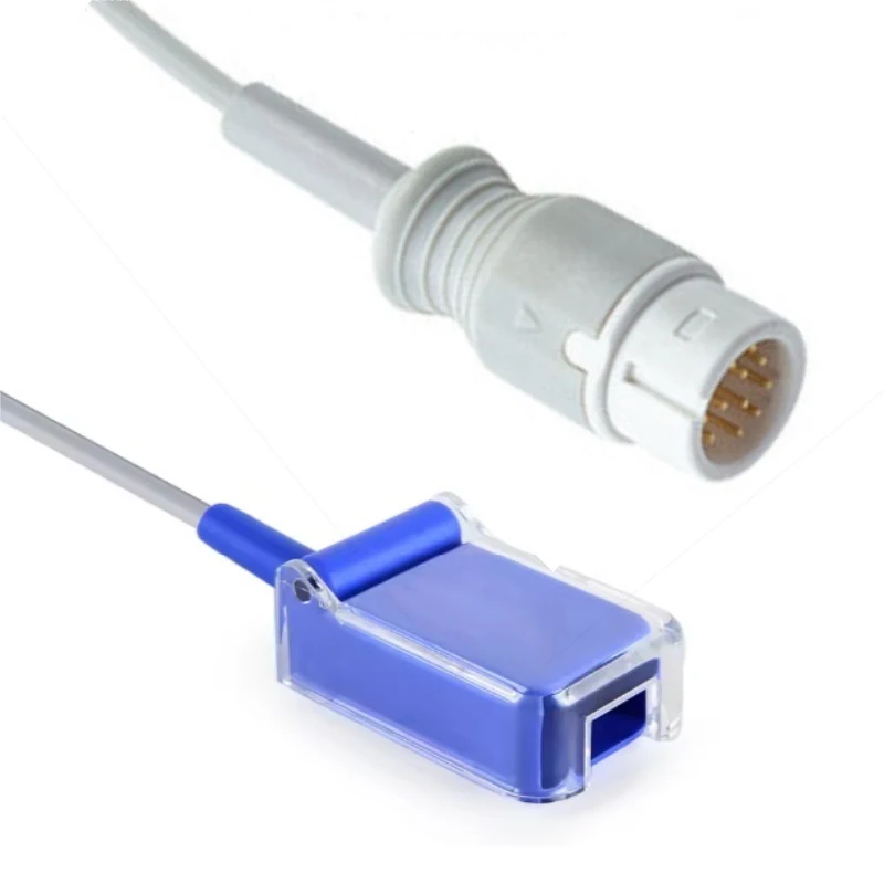 SpO2 Adapter Cable 12 Pin for Comen N0264 2.4M with 12 pin male connector manufactured by Trumor Ltd