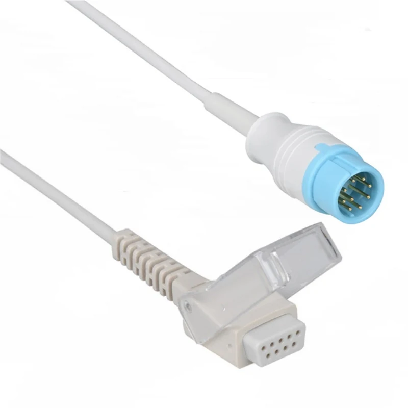 SpO2 Adapter Cable 9 Pin for Biolight N0222 2.4M with 9 pin male connector manufactured by Trumor Ltd