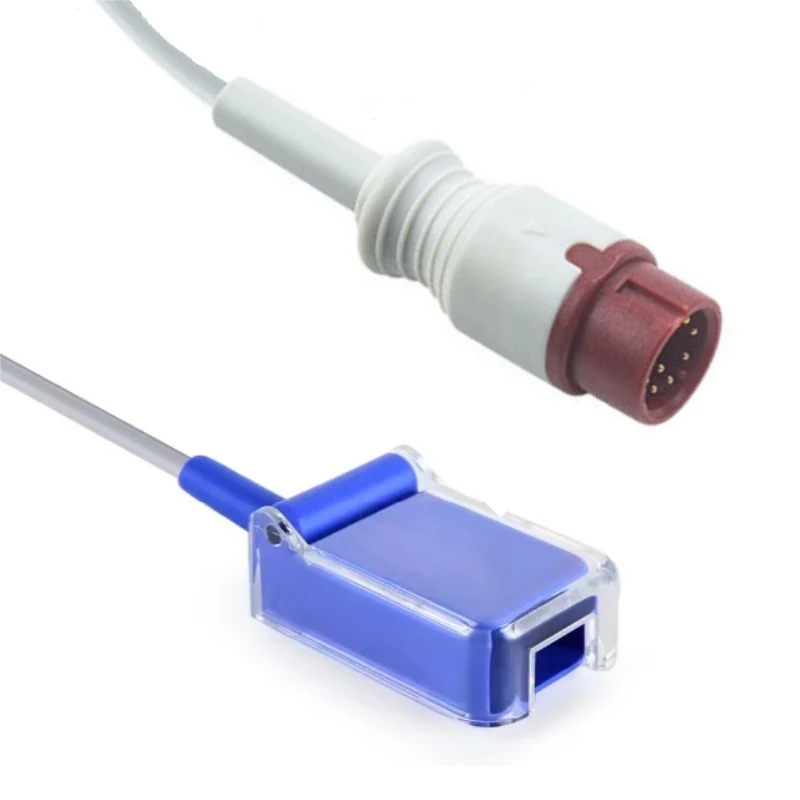 SpO2 Adapter Cable 9 Pin for Biolight N1222 2.4M with 9 pin male connector manufactured by Trumor Ltd