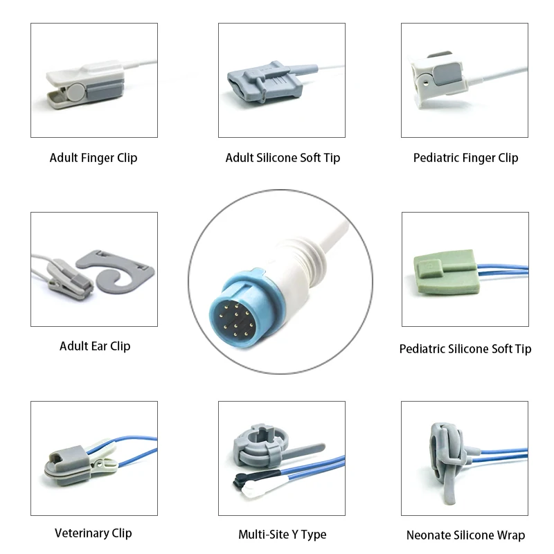 SpO2 Sensor 10 Pin for Infinium K0310 Series 3.2M with 10 pin male connector manufactured by Trumor Ltd