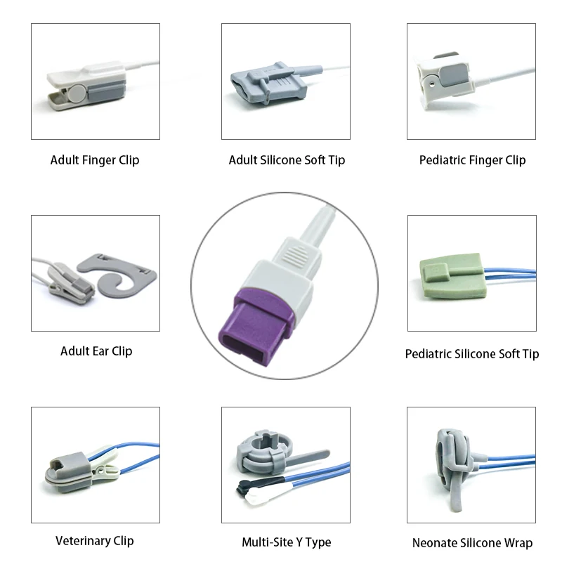 SpO2 Sensor 10 Pin for Spacelabs K1163 Series 3.2M with 10 pin male connector manufactured by Trumor Ltd