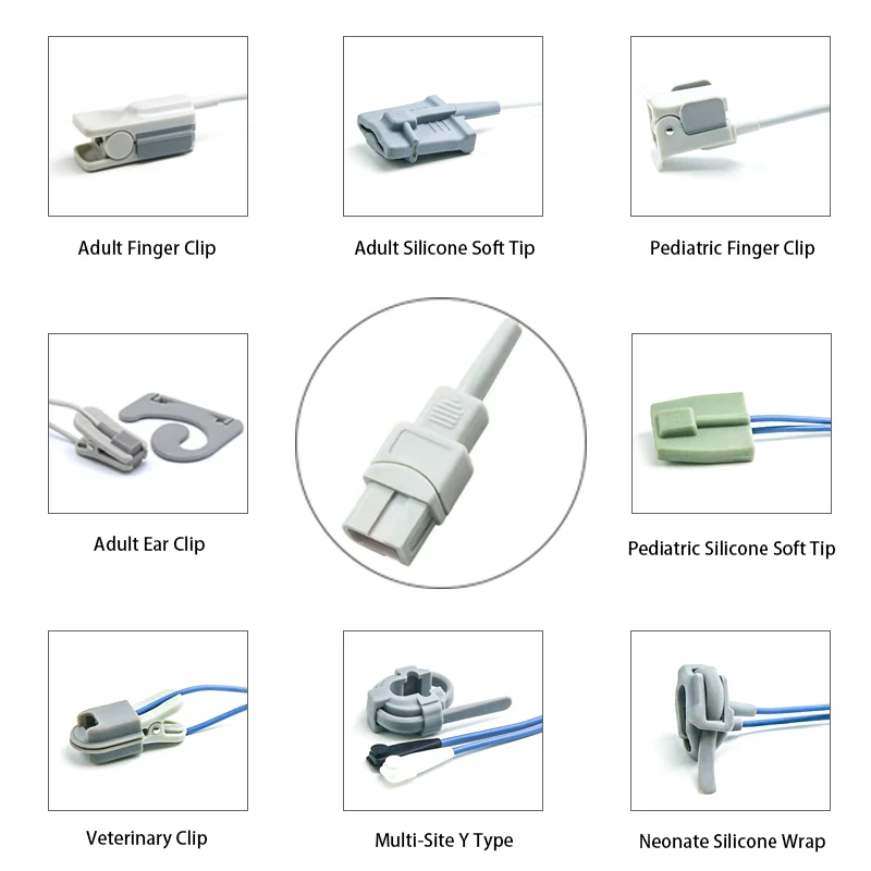 SpO2 Sensor 10 Pin for Spacelabs K2163 Series 3.2M with 10 pin male connector manufactured by Trumor Ltd