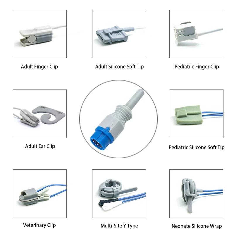 SpO2 Sensor 12 Pin for Anke K0012 Series 3.2M with 12 pin male connector manufactured by Trumor Ltd