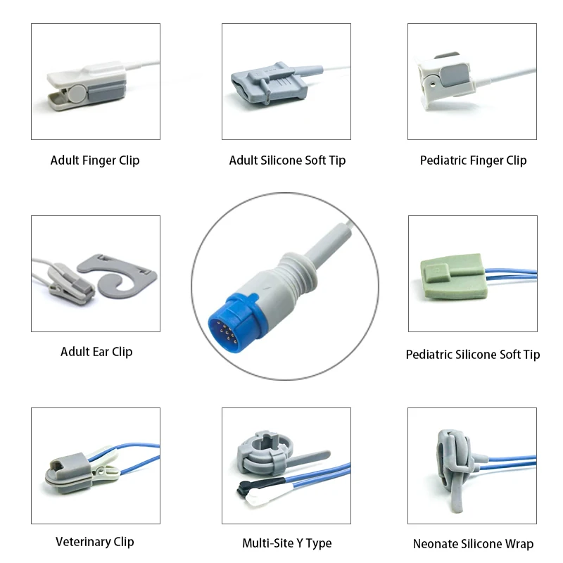 SpO2 Sensor 12 Pin for Biolight K0214 Series 3.2M with 12 pin male connector manufactured by Trumor Ltd