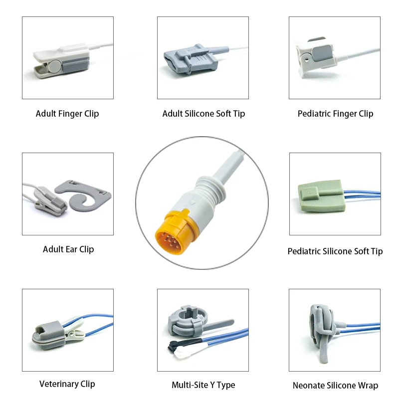 SpO2 Sensor 12 Pin for Kontron K0013 Series 3.2M with 12 pin male connector manufactured by Trumor Ltd