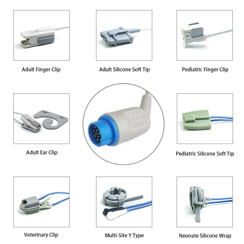 SpO2 Sensor 12 Pin for Kontron K0128 Series 3.2M with 12 pin male connector manufactured by Trumor Ltd