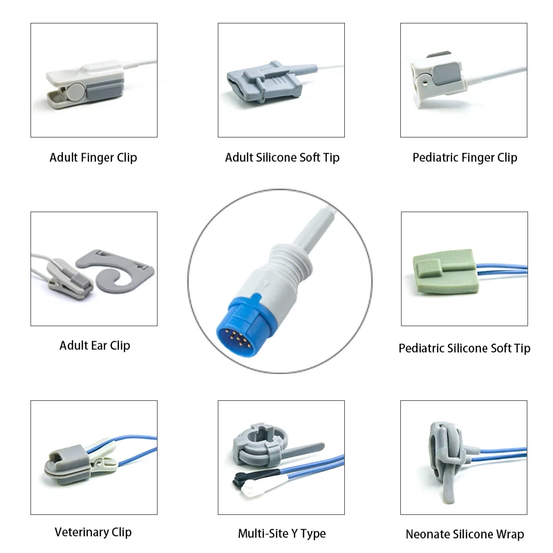 SpO2 Sensor 12 Pin for Schiller K0259 Series 3.2M with 12 pin connector manufactured by Trumor Ltd