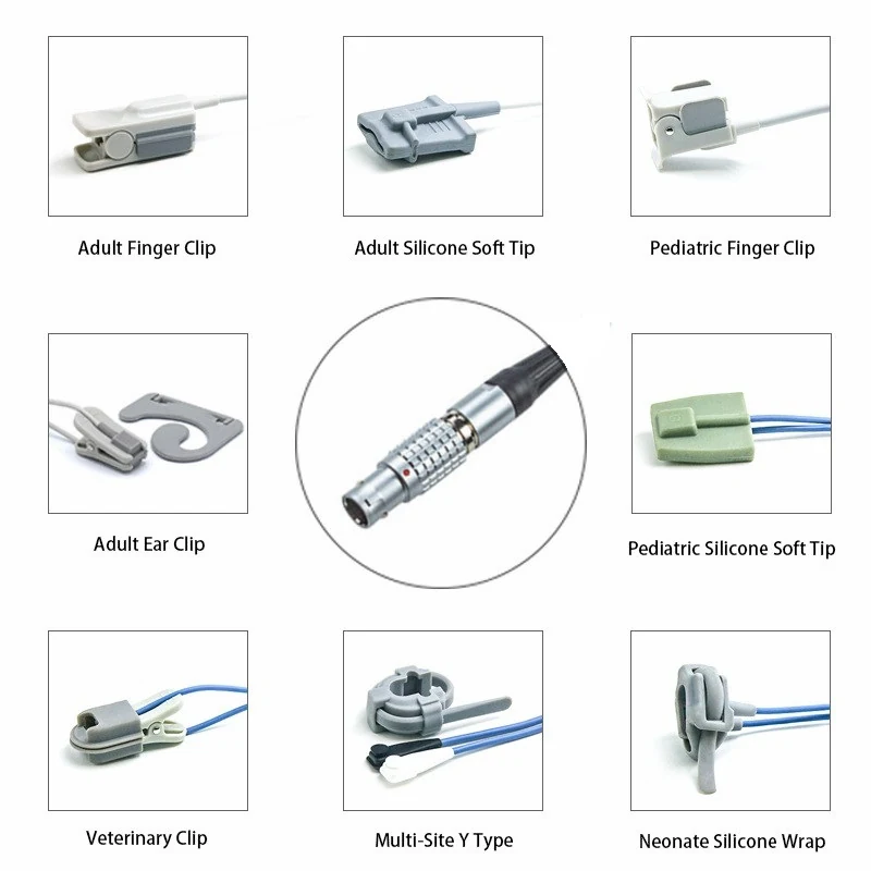 SpO2 Sensor 5 Pin for Biolight K0104 Series 3.2M with 5 pin male connector manufactured by Trumor Ltd
