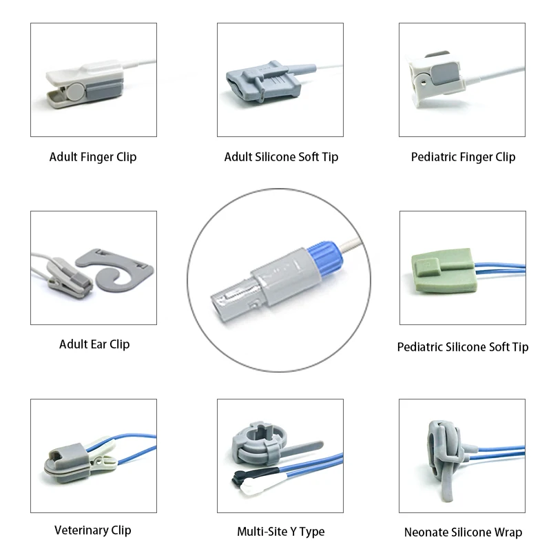 SpO2 Sensor 5 Pin for Contec K0105 Series 3.2M with 5 pin male connector manufactured by Trumor Ltd