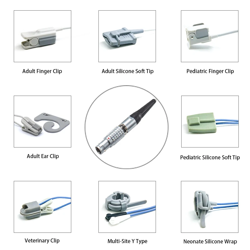 SpO2 Sensor 5 Pin for CSI Criticare K0140 Series 3.2M with 5 pin male connector manufactured by Trumor Ltd