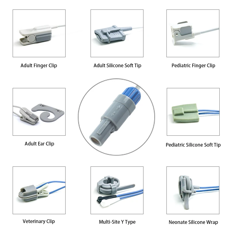 SpO2 Sensor 5 Pin for Goldway K0122 Series 3.2M with 5 pin male connector manufactured by Trumor Ltd