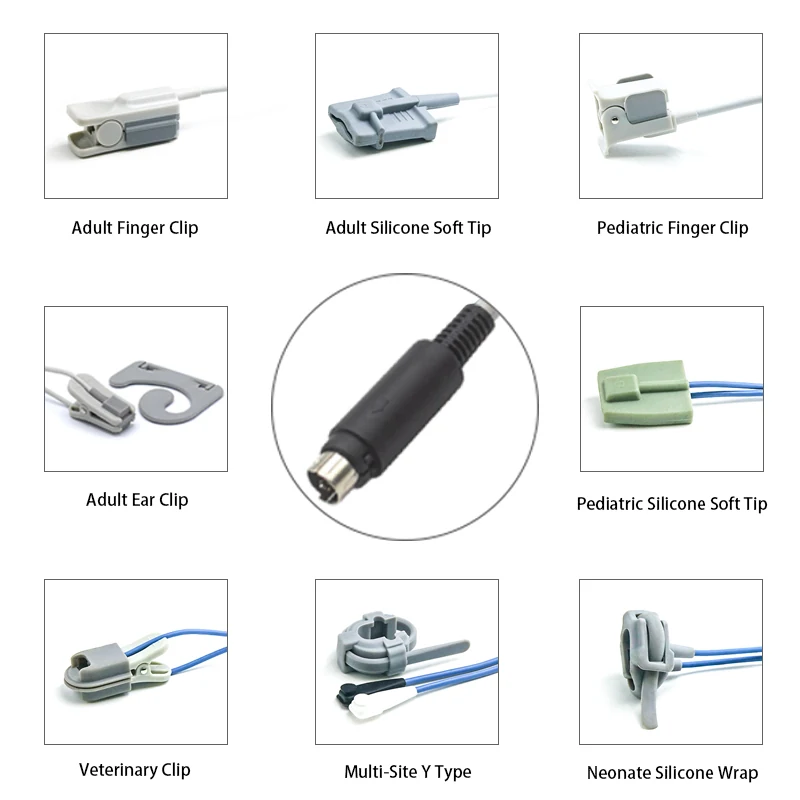 SpO2 Sensor 6 Pin for Biosys K0108 Series 3.2M with 6 pin male connector manufactured by Trumor Ltd