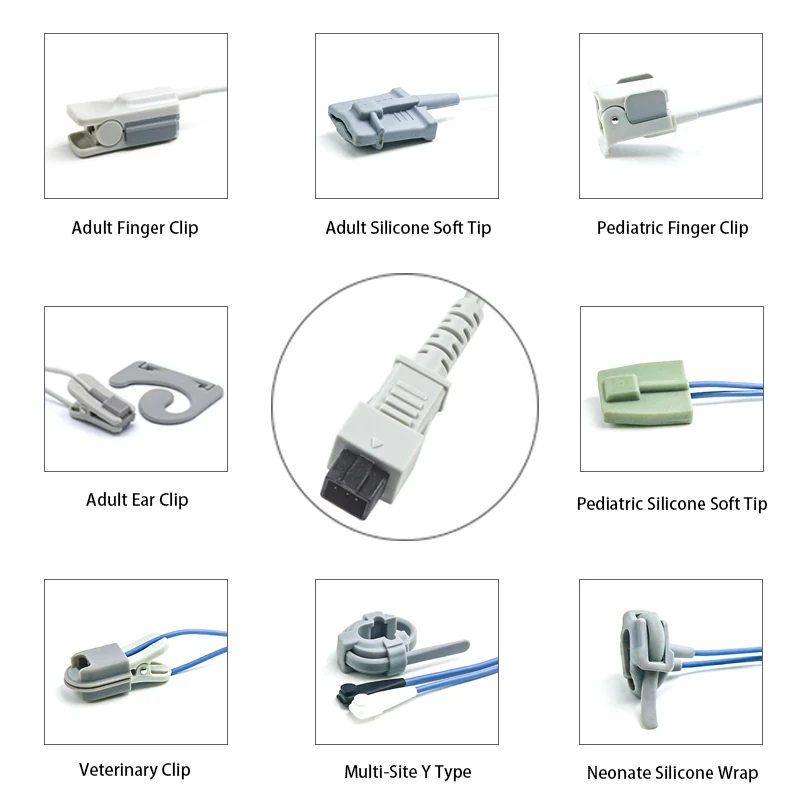 SpO2 Sensor 6 Pin for Konica Minolta K0168 Series 0.9M with 6 pin male connector manufactured by Trumor Ltd