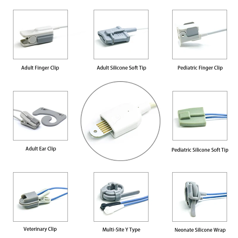 SpO2 Sensor 6 Pin for Masimo LNOP K1131 Series 0.9M with 6 pin male connector manufactured by Trumor Ltd