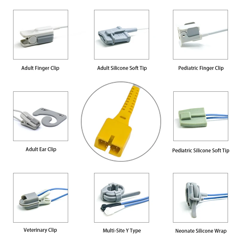 SpO2 Sensor 6 Pin for MEK K0133 Series 3.2M with 6 pin male connector manufactured by Trumor Ltd