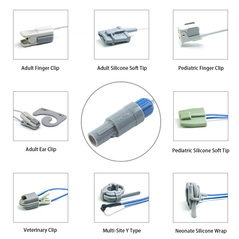 SpO2 Sensor 6 Pin for Unicare K0304 Series 3.2M with 6 pin male connector manufactured by Trumor Ltd