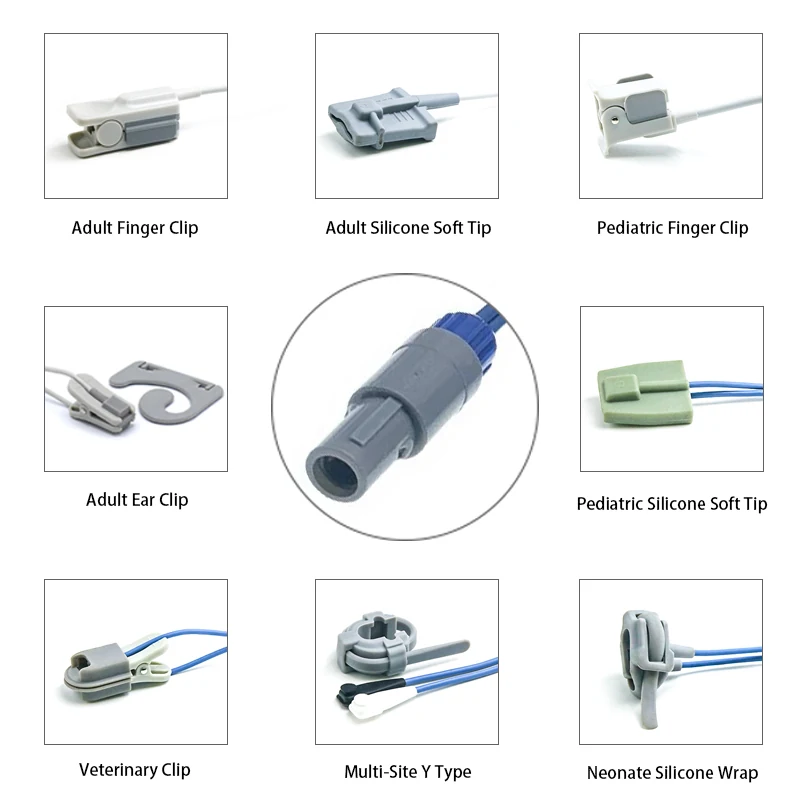 SpO2 Sensor 7 Pin for Anke K1103 Series 3.2M with 7 pin male connector manufactured by Trumor Ltd