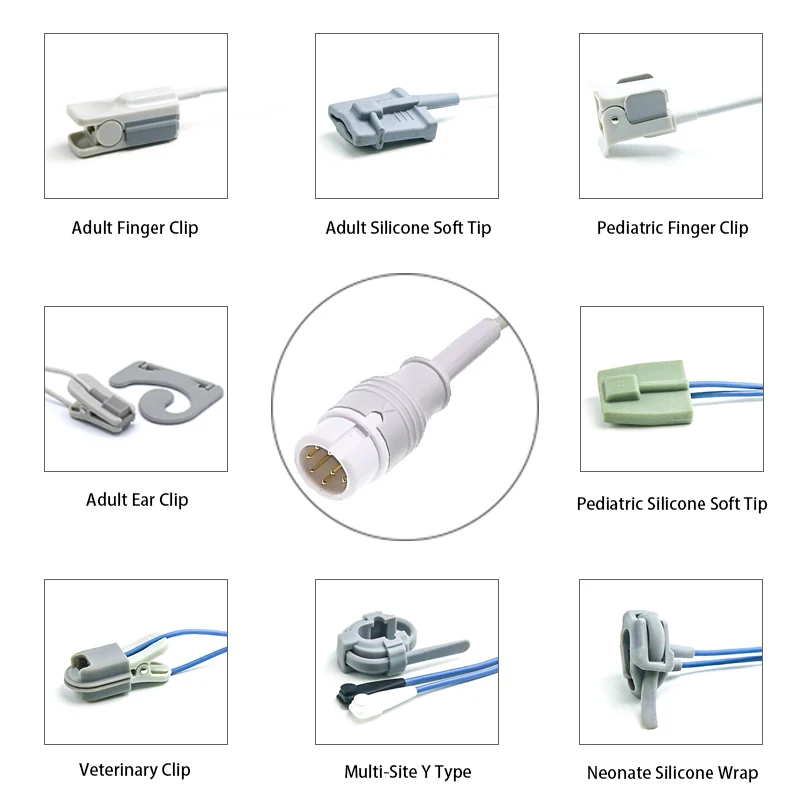 SpO2 Sensor 7 Pin for Mindray K1194 Series 3.2M with 7 pin male connector manufactured by Trumor Ltd