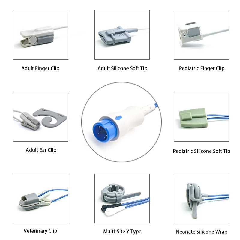SpO2 Sensor 7 Pin for Mindray K2125 Series 3.2M with 7 pin male connector manufactured by Trumor Ltd