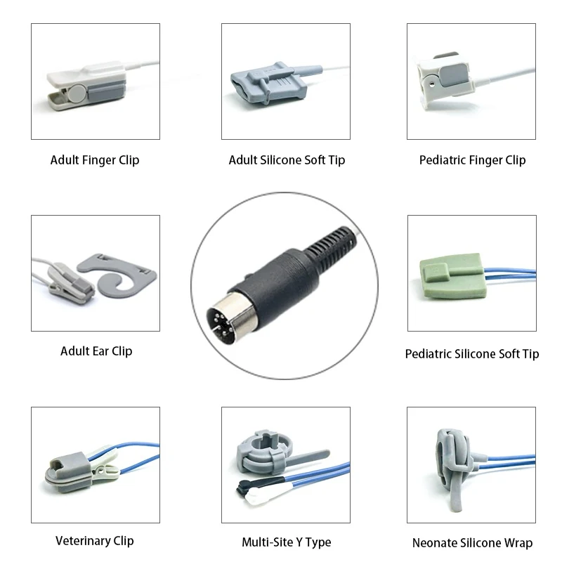 SpO2 Sensor 7 Pin for Schiller K1157 Series 3.2M with 7 pin connector manufactured by Trumor Ltd