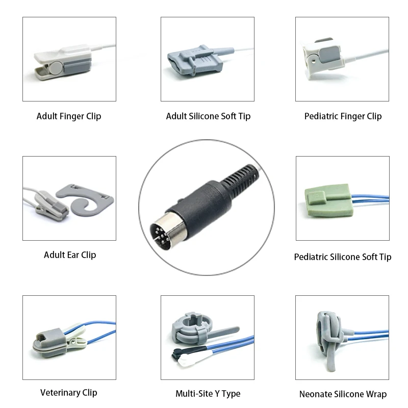 SpO2 Sensor 8 Pin for Datascope K0120 Series 3.2M with 8 pin connector manufactured by Trumor Ltd