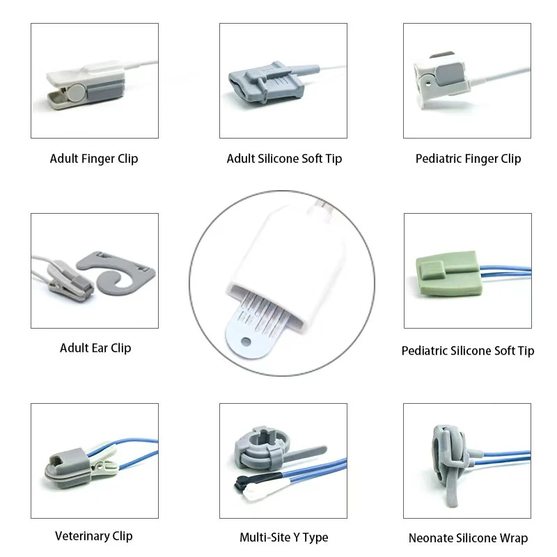 SpO2 Sensor 8 Pin for Masimo LNOP K0261 Series 0.9M with 8 pin male connector manufactured by Trumor Ltd