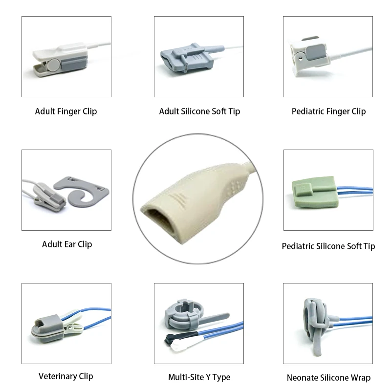 SpO2 Sensor 8 Pin for Nonin K0338 Series 3.2M with 8 pin male connector manufactured by Trumor Ltd