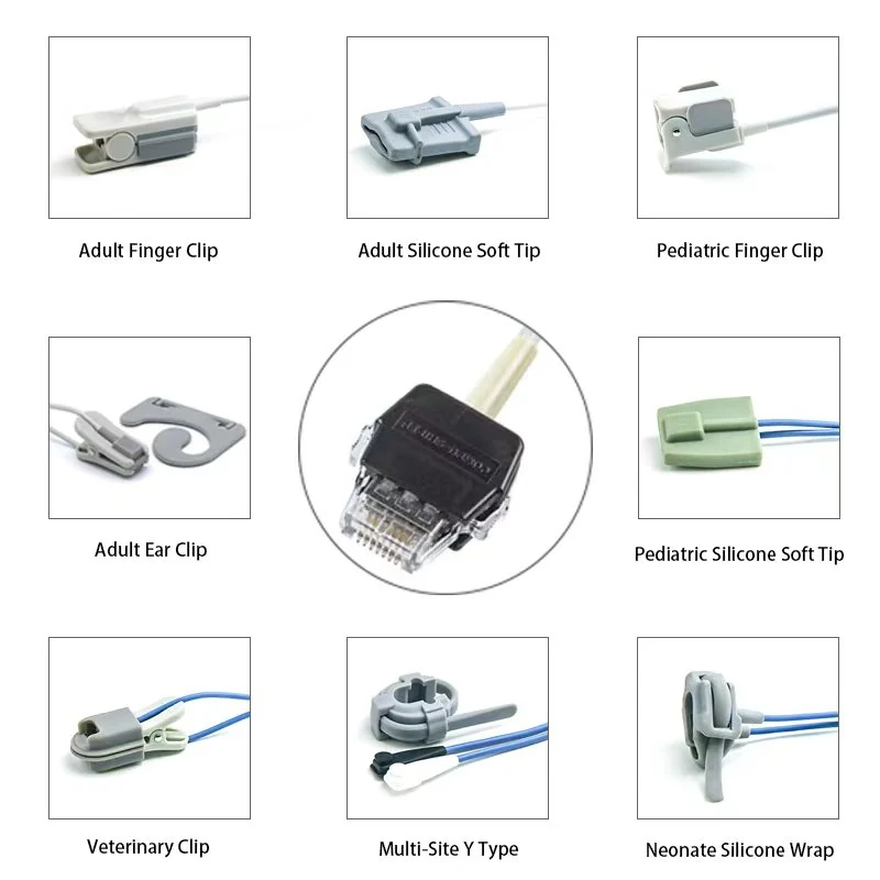SpO2 Sensor 8 Pin for Palco K0318 Series 3.2M with 8 pin connector manufactured by Trumor Ltd