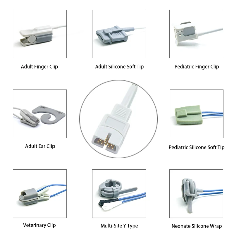 SpO2 Sensor 9 Pin for Biolight K0228 Series 0.9M with 9 pin male connector manufactured by Trumor Ltd