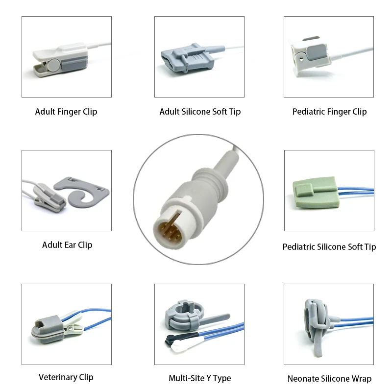 SpO2 Sensor 9 Pin for Choice K0309 Series 3.2M with 9 pin male connector manufactured by Trumor Ltd