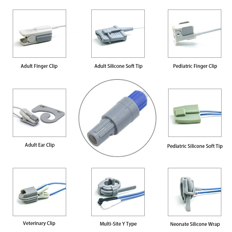 SpO2 Sensor 9 Pin for Nihon Kohden K0319 Series 3.2M with 9 pin male connector manufactured by Trumor Ltd