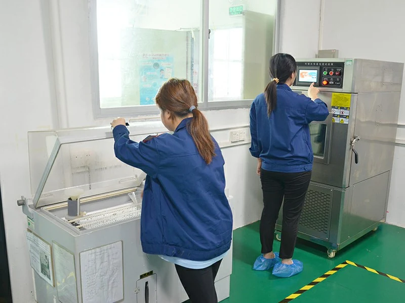Electrical performance testing before packing.