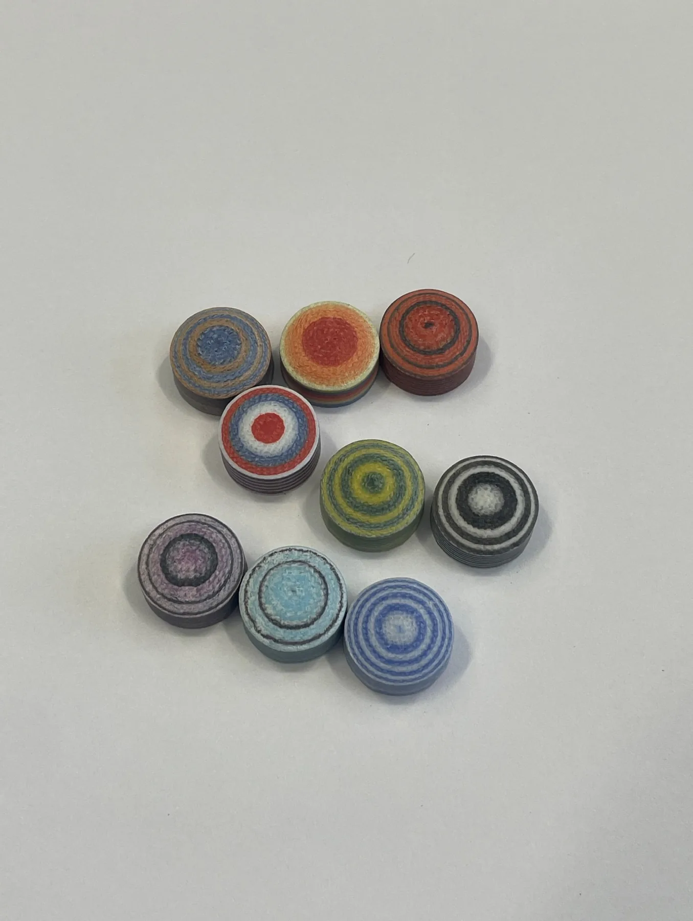 14mm Multi-Layer Rainbow Pool Cue Tip – Medium Hardness, High-Quality Billiard Cue for Chinese Eight Ball & Am, photograph 4