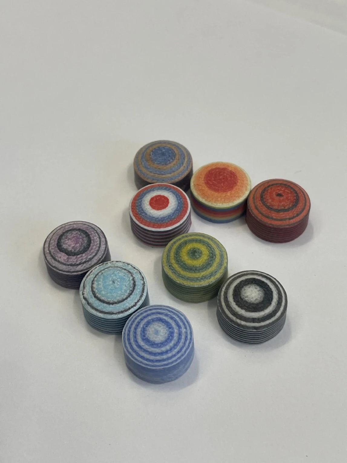 14mm Multi-Layer Rainbow Pool Cue Tip – Medium Hardness, High-Quality Billiard Cue for Chinese Eight Ball & Am, photograph 6