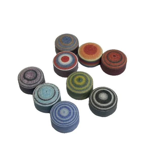 14mm Multi-Layer Rainbow Pool Cue Tip – Medium Hardness, High-Quality Billiard Cue for Chinese Eight Ball & Am