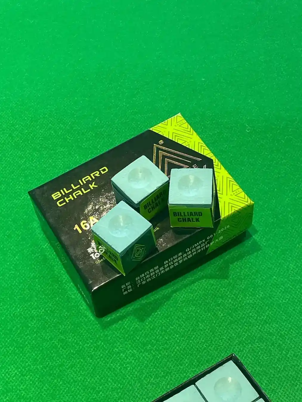 Billiard Cue Chalk Powder Model 8A Green Oily&Dry Pool Hall Snooker Neutral Tip Boxed 12 pieces per box, photograph 4