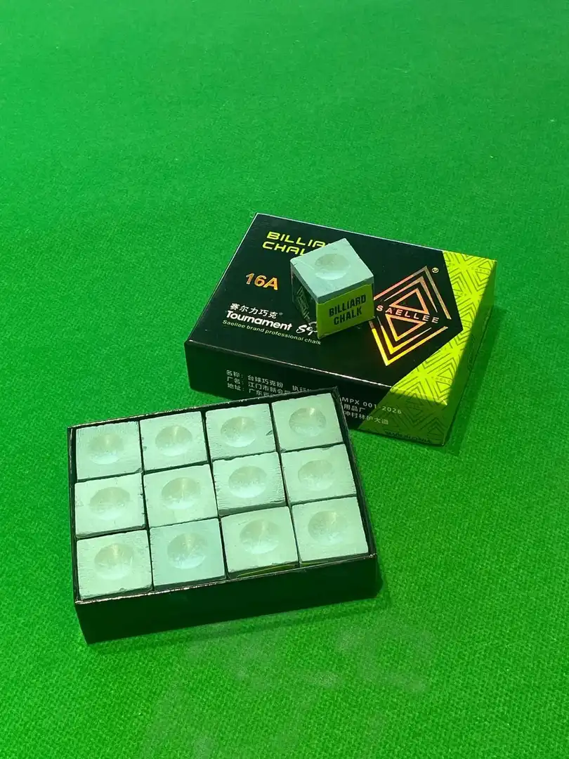 Billiard Cue Chalk Powder Model 8A Green Oily&Dry Pool Hall Snooker Neutral Tip Boxed 12 pieces per box, photograph 2