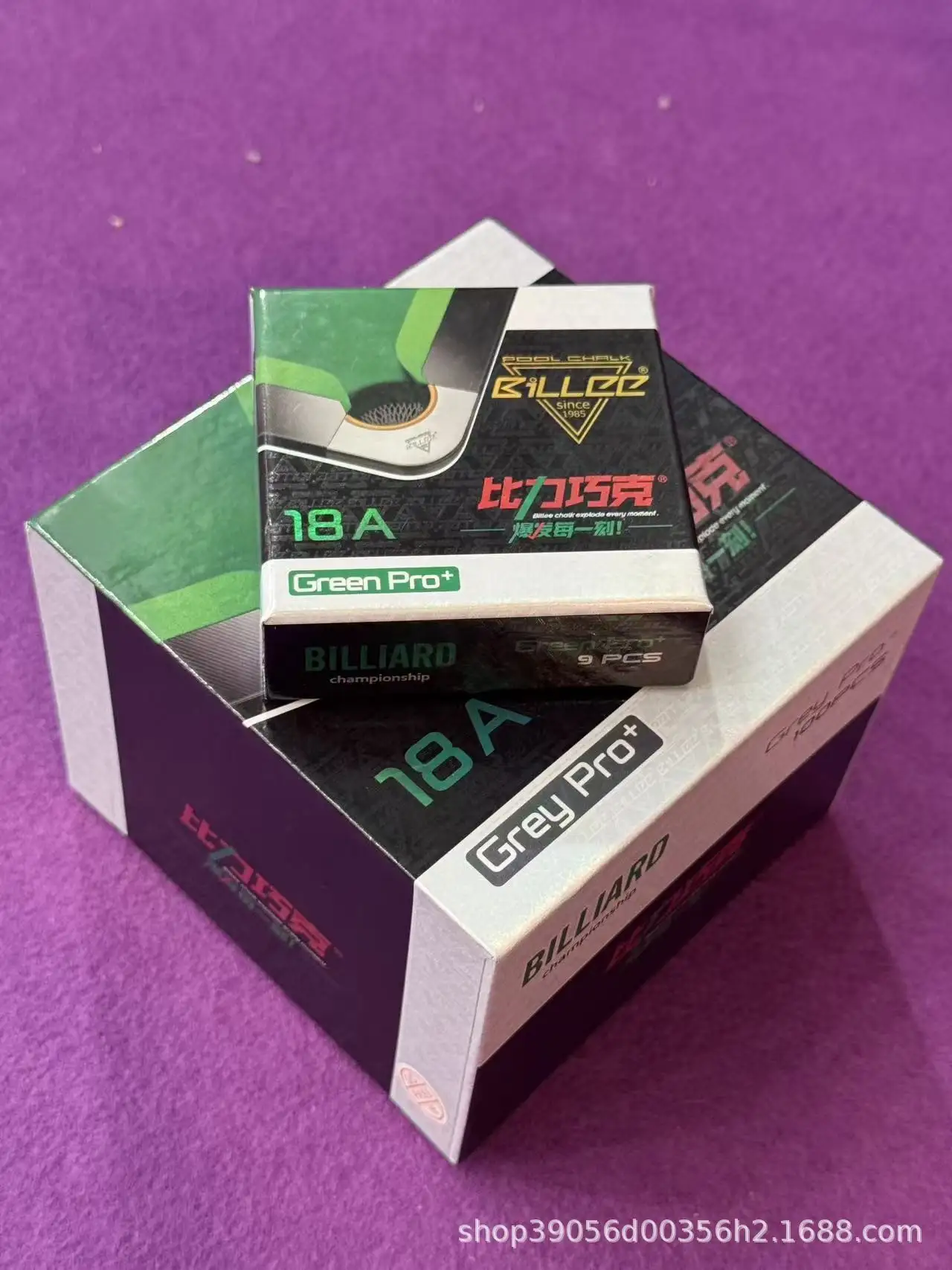 Factory Direct Bili 18A PRO Oil Based Billiard Cue Chalk 9pcs Box – Professional Pool Cue Tip Chalk for Snooke, photograph 4