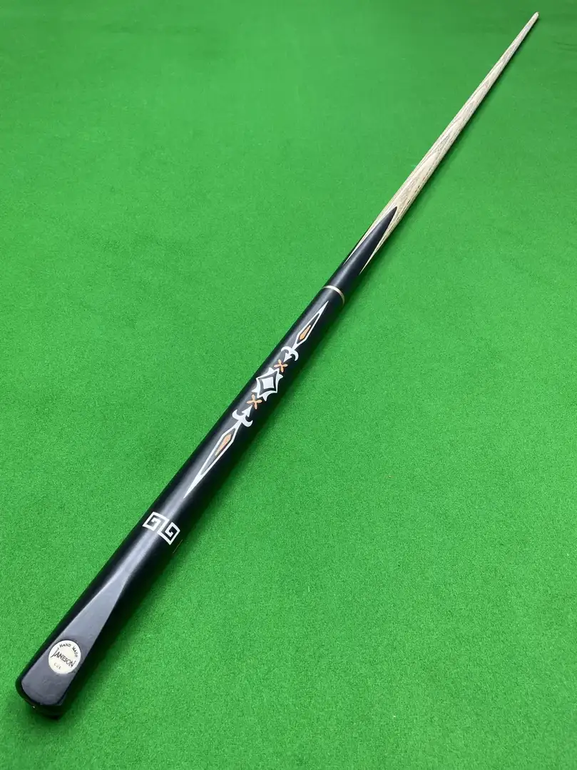 Factory direct handmade billiard cue through rod Chinese black oct 3/4 snooker small head billiard cue in the , photograph 4