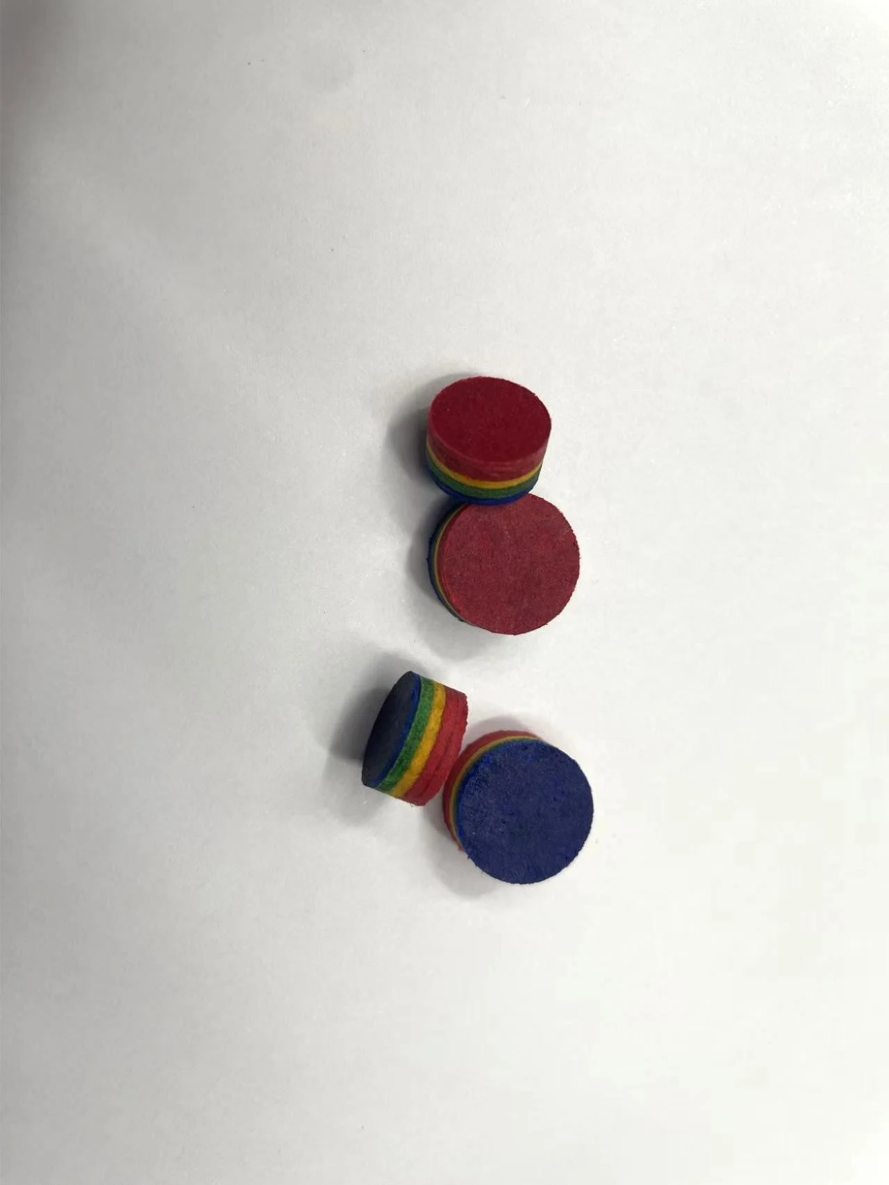 Factory Direct Multi-Layer Rainbow Pool Cue Tip 11mm Medium Hardness Billiard Cue Tip for Chinese 8 Ball Ameri, photograph 4