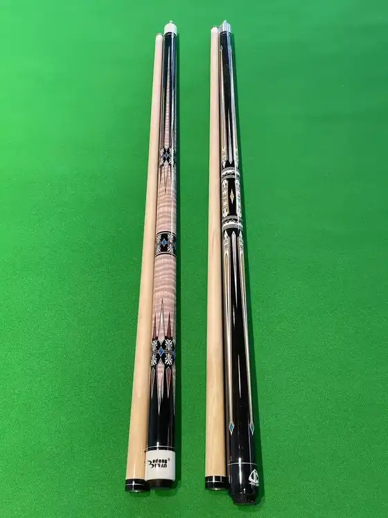 Factory Direct Sale High-End Large Tip Billiard Cue 1/2 Two-Piece Chinese-Style Maple Cue 12mm