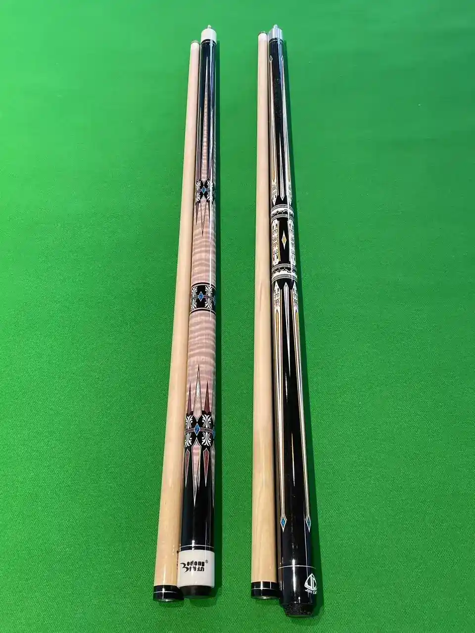 Factory Direct Sale High-End Large Tip Billiard Cue 1/2 Two-Piece Chinese-Style Maple Cue 12mm