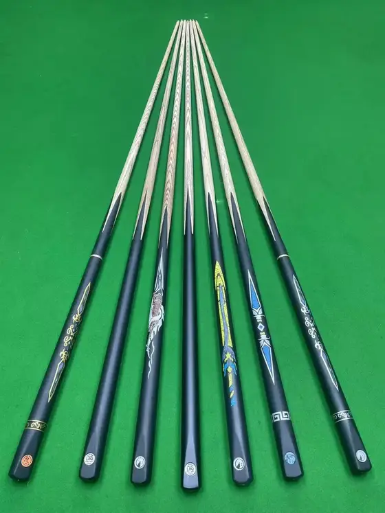Factory in-stock mixed bat styles, random small-head snooker cues, American large-head cues, billiard cues in 